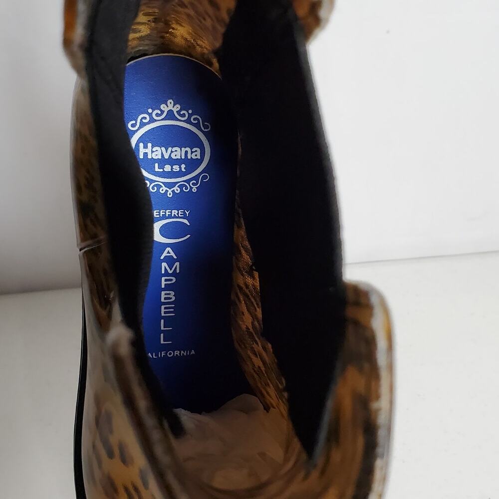 Jeffrey Campbell Stormy Leopard Havana Last Chelsea Rain Booties 7 - Picture 6 of 10